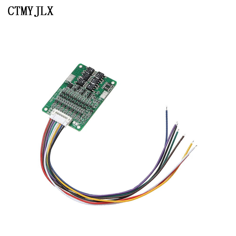 Placa de proteção da bateria do lítio BMS, módulo do carregador com equilíbrio, 18650 Li-íon, 7S, 29.4V