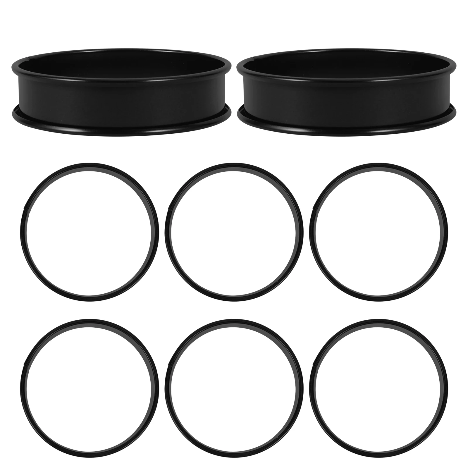 

8 Pcs Cake Stainless Steel Mousse Mold Muffin Ring for Baking Cooking Rings Molds