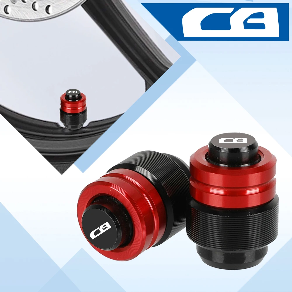 

For Honda CB650R CB600F CB500X/F CB750 HORNET CB1000R Rearview Mirror Plug Hole Screw Cap + Tire Valve Stem Caps Cover Moto