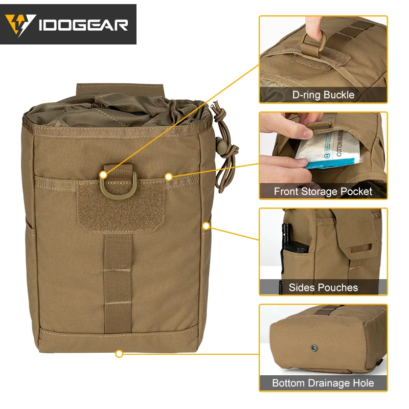 IDOGEAR Taktyczna składana torba do recyklingu Woreczek zrzutowy MOLLE Drop Pouch Hunting 3577