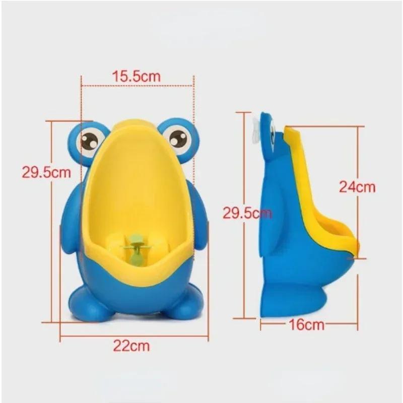 Cute Frog Standing Children\'s Urinal Wall-Mounted Potty Baby Toilet Training Fun Aiming Target Vertical Pee Infant Toddler