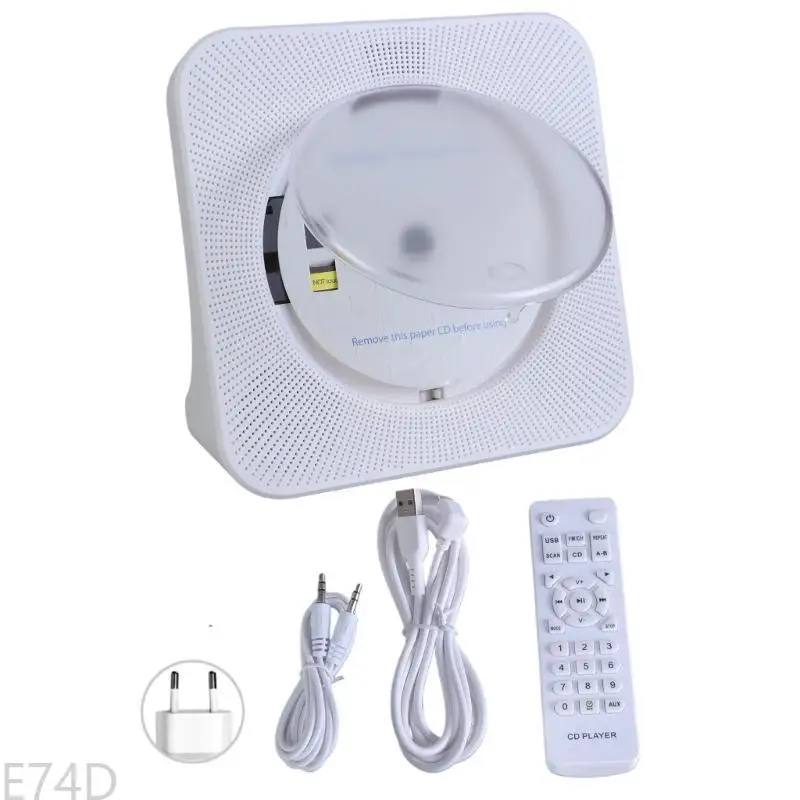 Портативный проигрыватель компакт-дисков, перезаряжаемый 4000 мАч с динамиком Hi-Fi, пультом дистанционного управления, ЖК-дисплей, таймеры сна, наушники, поддержка FM-радио