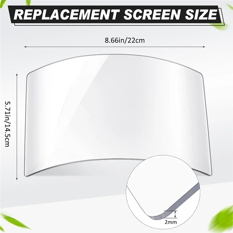 แผ่นปิดหน้าแบบถอดได้สำหรับงานพ่นทราย 10 ชิ้น ทำจากพลาสติก PC สำหรับงานพ่นสี ปัดฝุ่น และขัด