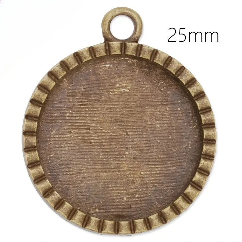 

20pcs 25mm Round Pendant Tray,cameo Base,zinc Alloy Filled,antique Bronze Plated,for Jewelry Making-C4018