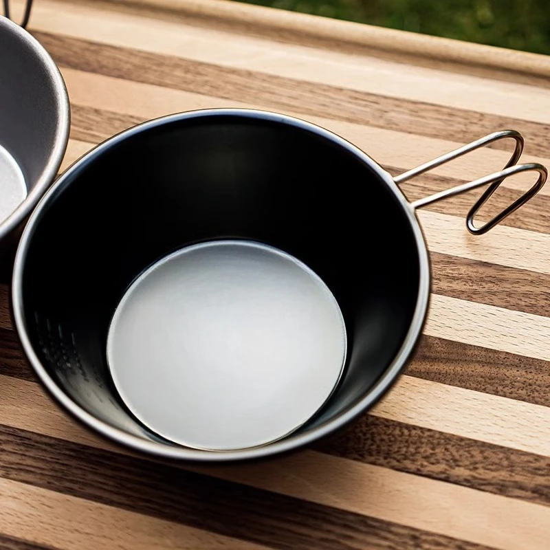 

Limited Snow Cup Rocky Cup, Outdoor Camping Stainless Steel Hanging Bowl BC Blackening
