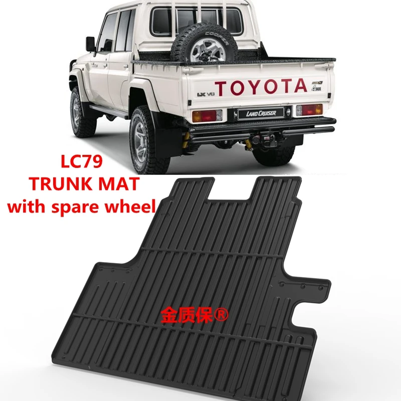 Uso para TOYOTA Land Cruiser 79 estera de maletero TPE estera de carga de coche estera de maletero LC79 bandeja de revestimiento de carga estera de maletero impermeable estera de suelo LC79