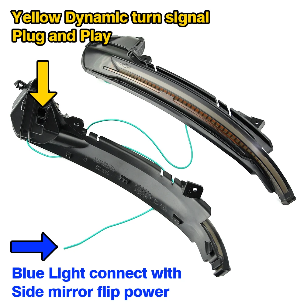 Lampu spion LED dinamis, lampu sinyal belok berurutan untuk Audi A6 C7 S6 4G 2012-2018