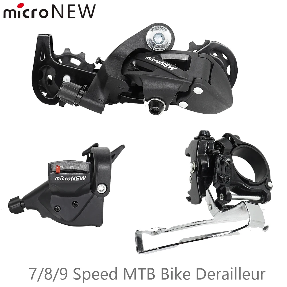 Micronew-マウンテンバイク用の左シフトレバー,フロントおよびリアディレイラー,オリジナルトランスミッション部品,7スピード,8スピード,9スピード