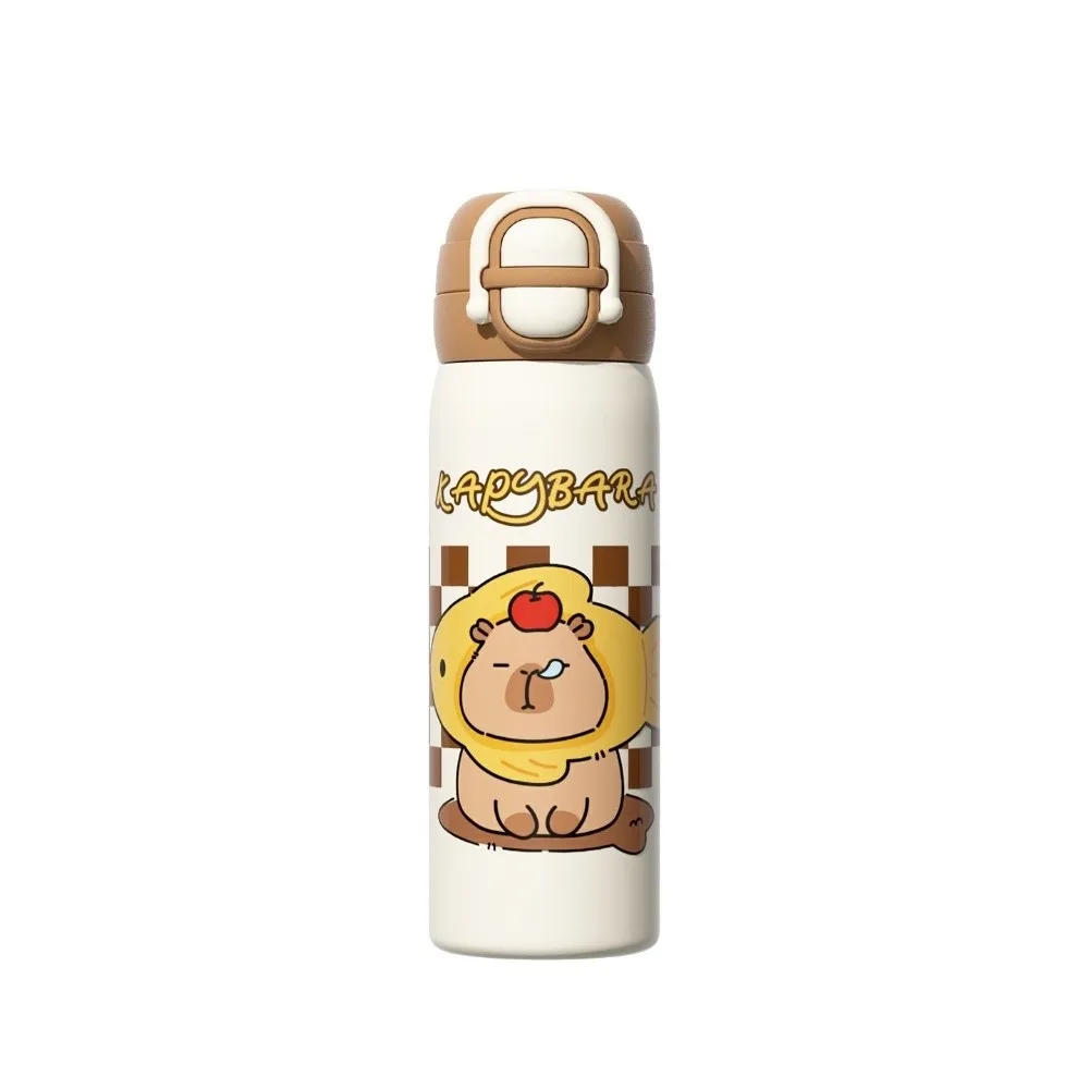 

Portable Cartoon Capybara Thermal Cup Stainless Steel Leak-proof Coffee Mug 600ml Lightweight Students Sippy Cup