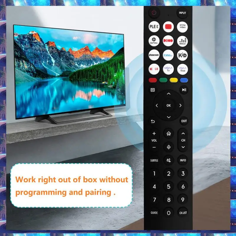 2025 Reemplace el control remoto ERF2I36H para Hisense Smart TV 50A53FUV 55A51HUV 65A51HUVHU Sin función de voz Durable Fácil de usar, Rep