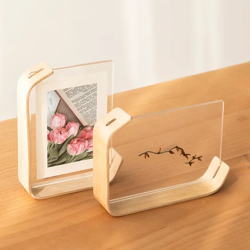 Transparent Double-sided Acrylic Photo Frame, Stand, Personalized Photo Frame, 6-inch Cute Instagram Photo Ornament