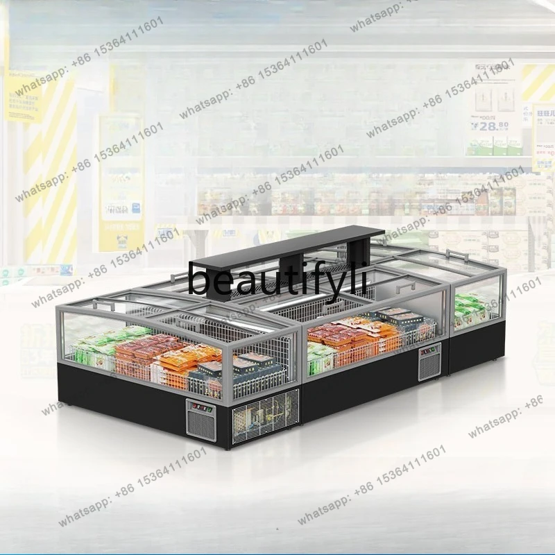 

Supermarket High Window Frost-Free Combination Freezer Commercial Freezer Seafood Dumpling Quick-Frozen Food Horizontal Freezer
