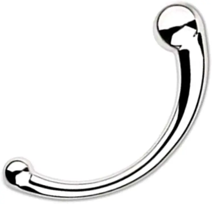 Double Ended Anal Hook Butt Plug Stainless Steel G Spot Wand Prostate Massage Stick Vagina Stimulator Sex Toys for Men Women