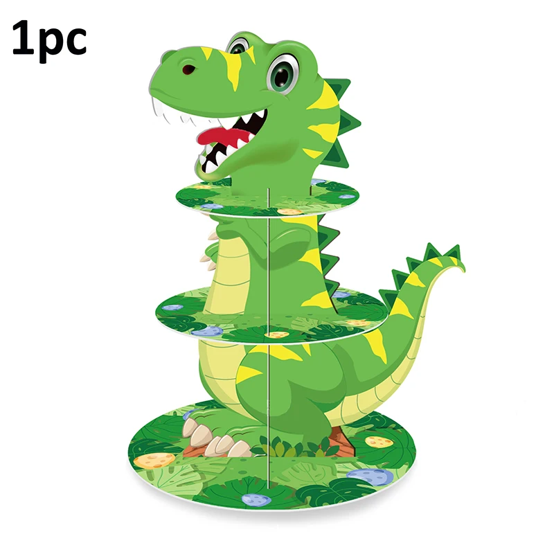 Dinosaur Birthday Party Decoration Supplies Jungle Safari Green Gift Bags Paper Napinks tazze piatti Dino Balloon Baby Shower Kid