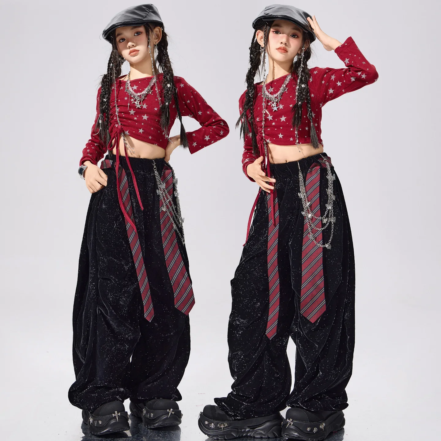 

Костюмы для джазовых танцев для девочек, модные и стильные детские костюмы для уличных джазовых выступлений, костюмы для показов мод для девичьих групп