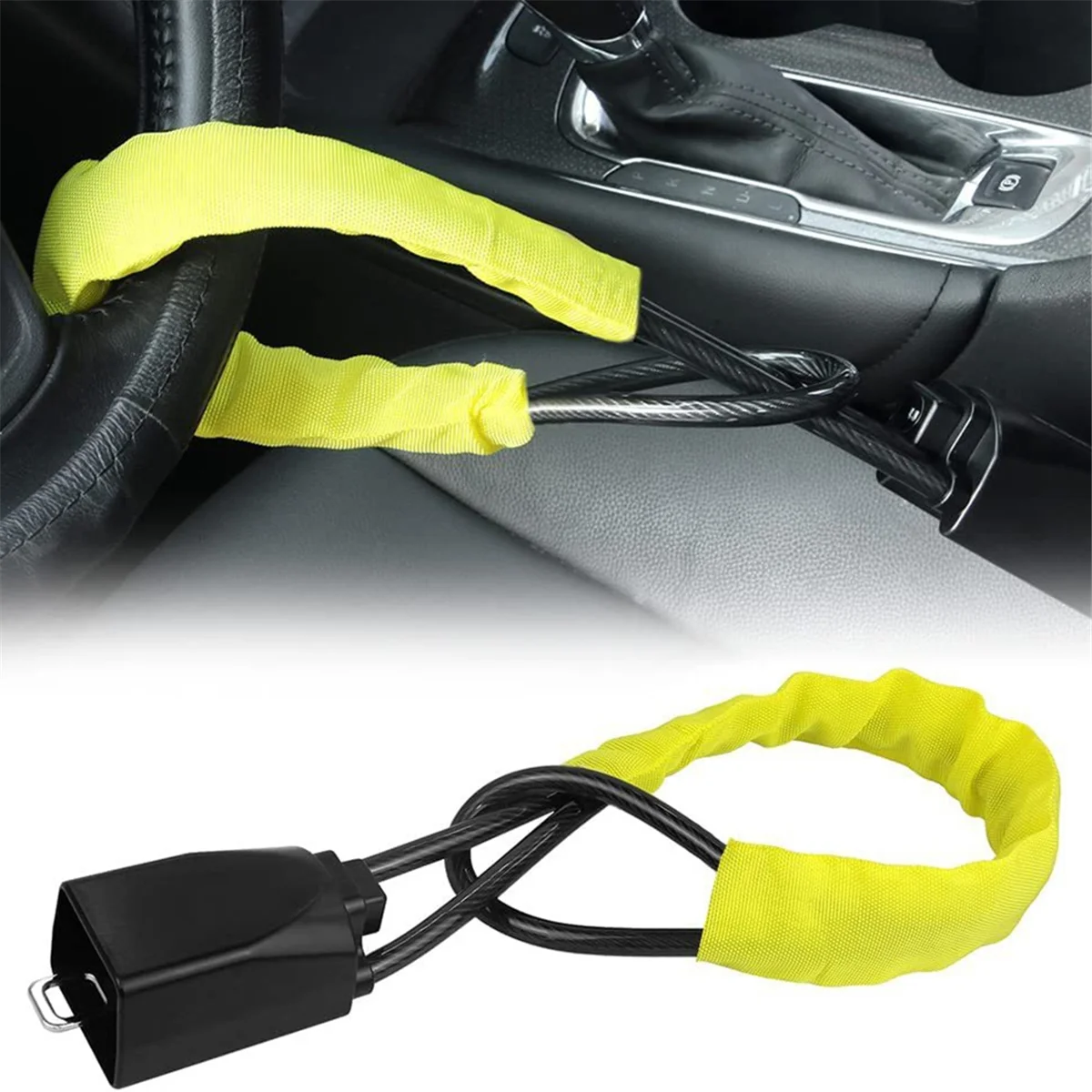 

ELBA_Car Steering Wheel Lock Universal Theft Lock Orange