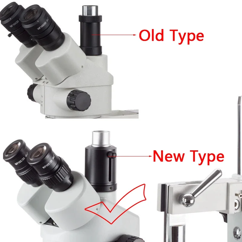 Adaptateur d'objectif à monture C pour microscope stéréo trinoculaire, mise au point réglable, installation de la caméra, nouveau type, 1X, 0,35 X, 0,5 X