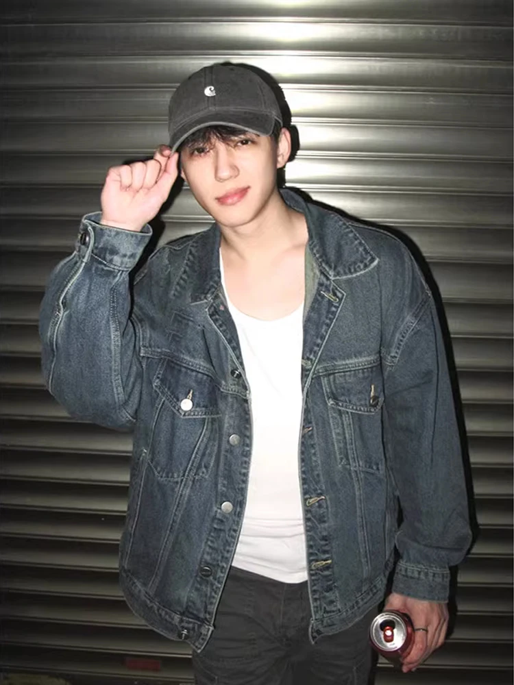 

Cleanfit American Retro Denim Jaet Men's Spring New Waed Collar Workwear Jaet Trendy Brand Men's Clothing