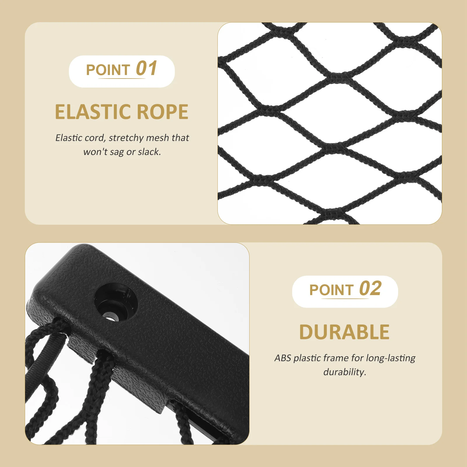 

Car Storage Net Bag 36X18Cm Elastic Mesh With Abs Frame For Car Truck Rv Suv Boat Durable Storage Pocket Organizer