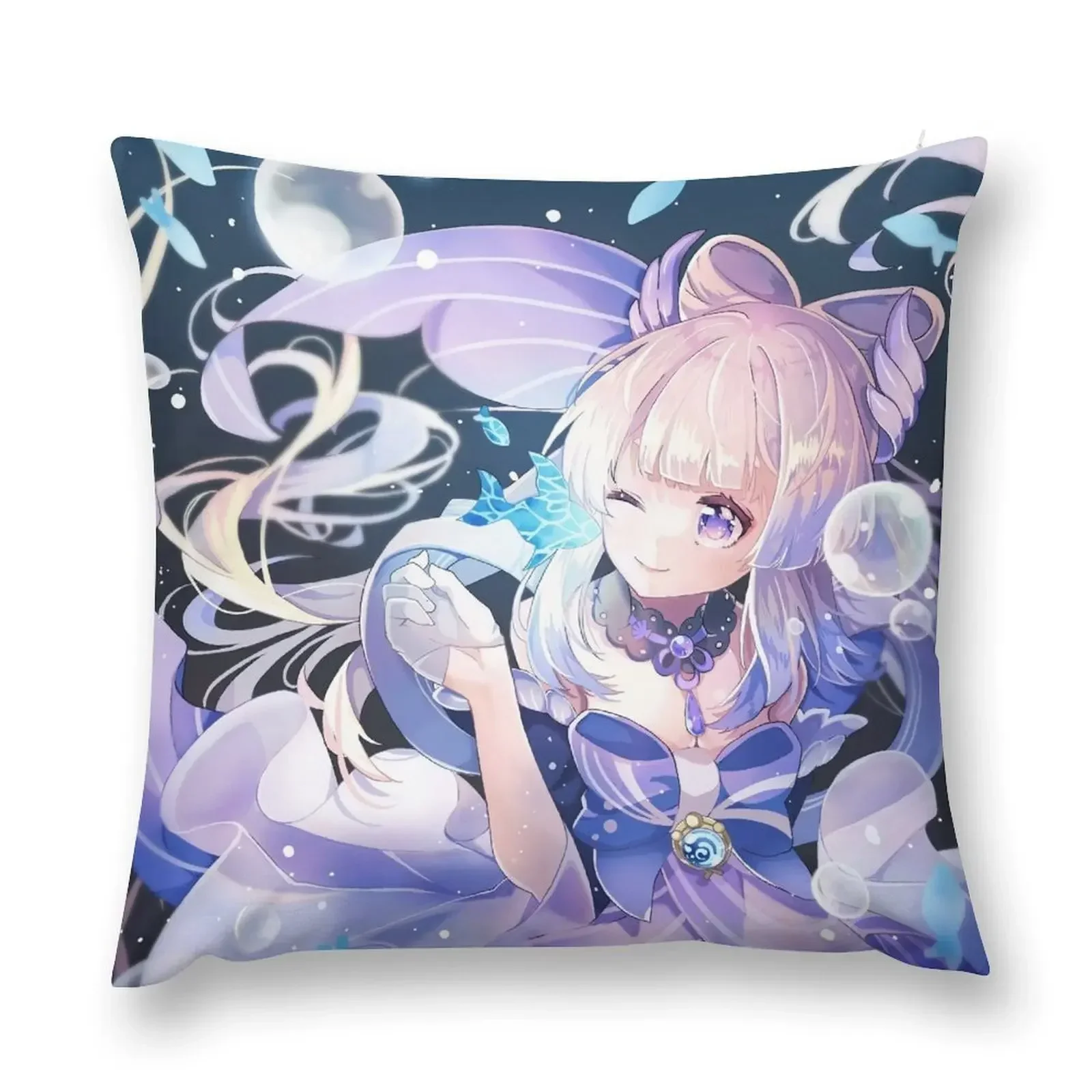 Sangonomiya Kokomi Throw Pillow Christmas Pillow Cases Sofa Covers For Living Room pillow