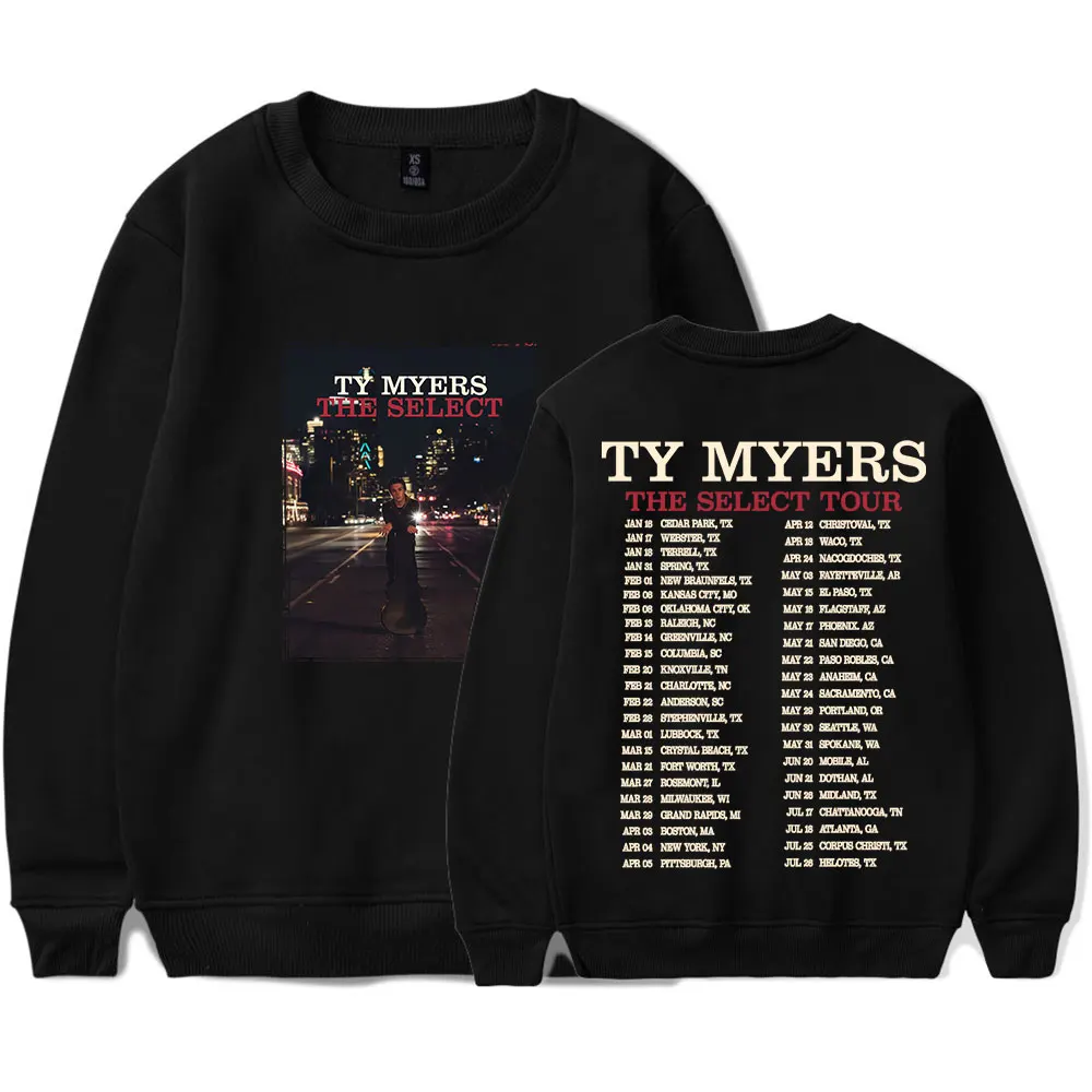 Ty Myers The Select Tour Merch Crewneck Sweatshirts Cosplay Women Men Fashion Long Sleeve Tee