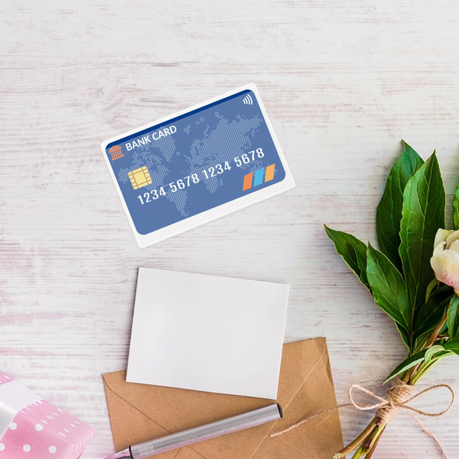 

50Pcs Name Card Protector Semi Transparent Plastic Sleeves Portable Clear Badge Covers Business Credit Id Insurance Card Holder