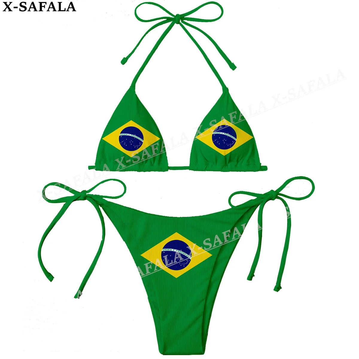 

Brazil Country Flag 3D Print Women Micro Sexy Bikini Bra Set Summer Beachwear Sexy Beach Two Pieces Bathing Suits Swimwear