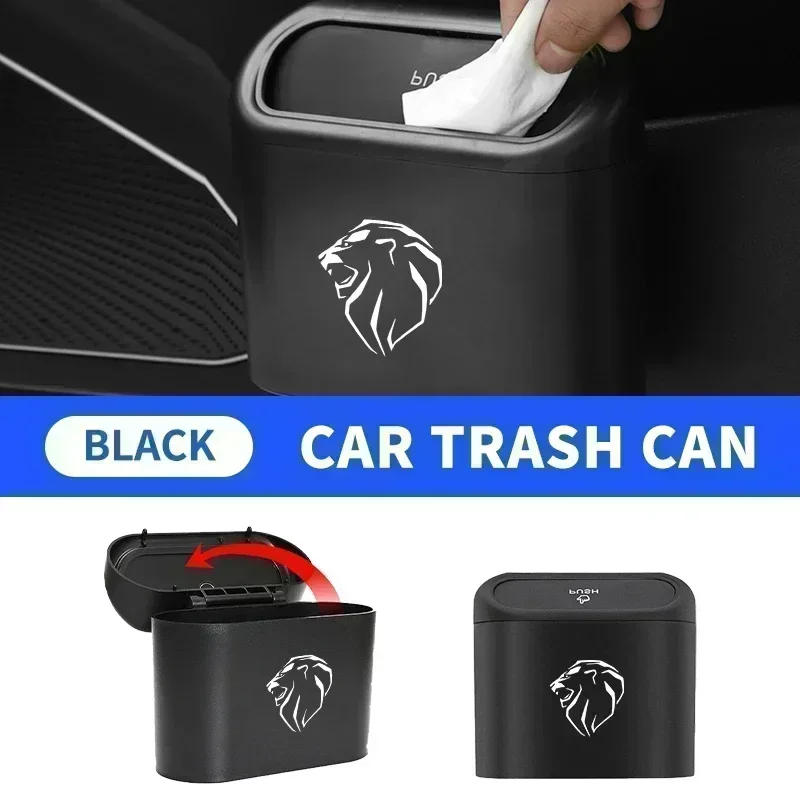 Car Trash Can Vehicle Garbage Dust Box Rubbish Bin For Peugeot 108 406 407 408 206 207 208 306 307 308 508 5008 4008 3008 107