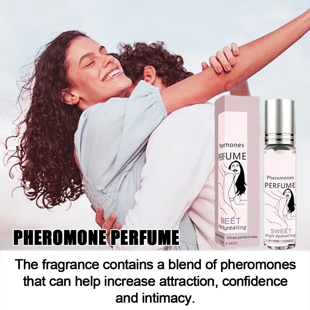 Perfume de feromona portátil para homens e mulheres, duradouro, fragrância viciante, óleo de colônia, atrair homens