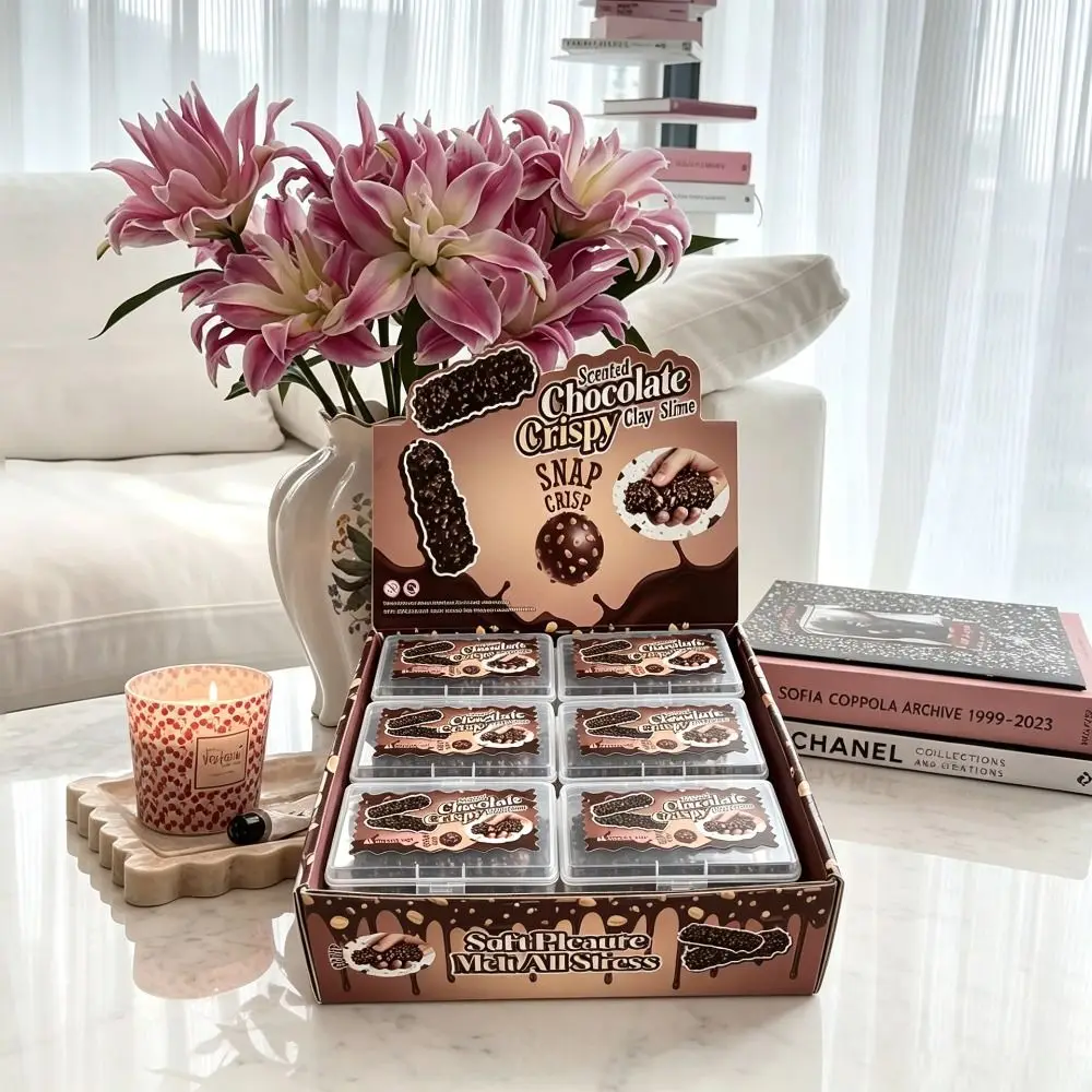 Creative Chocolate Wax Skin Squeeze Satisfying Sound Non-bounce Crispy Squishy Pinch Handmade Crunchy Squeeze Adults