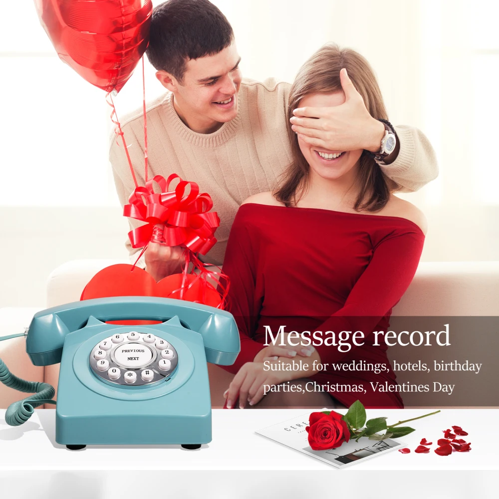 Audio Book Retro Audio Message Record Wedding Phone Customized with Voicemail Best Wishes Suitable for Bridal Shower