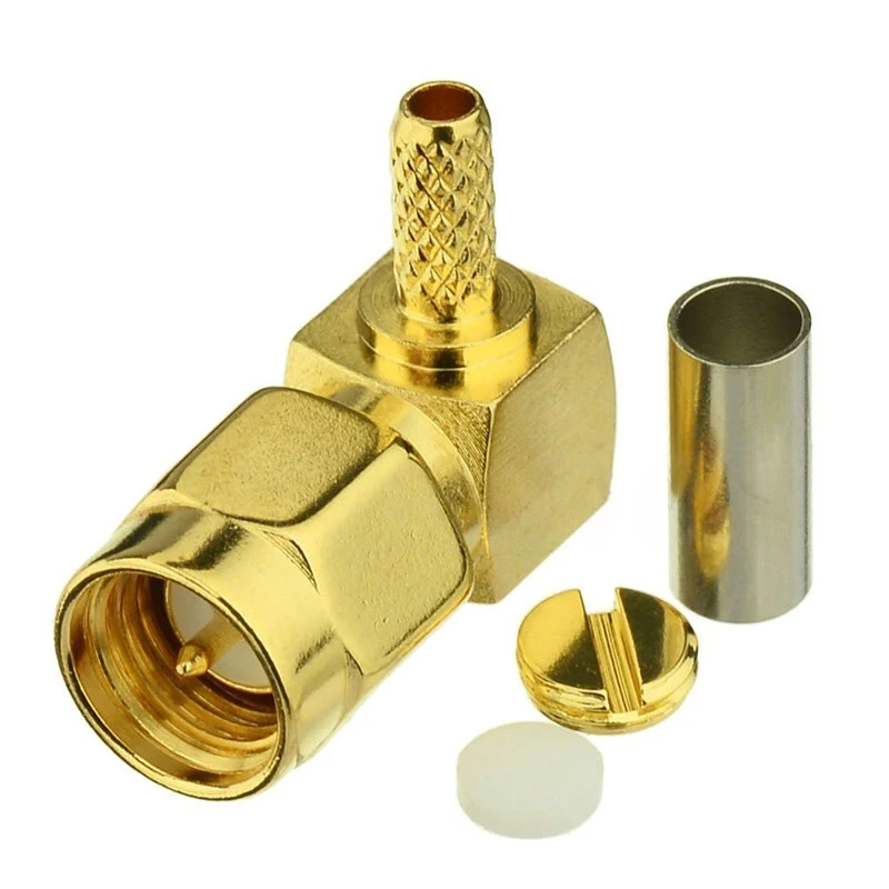 Stlxy 5Set SMA Female Adapter RF Connector SMA Male Jack Crimping for RG316 RG174 Cable Wire SMA Female Connector Adapter