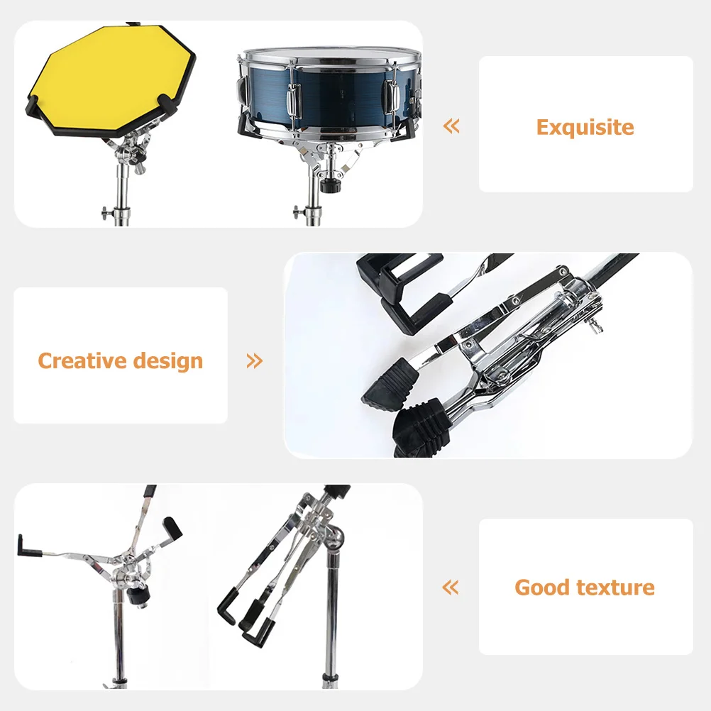 

Adjustable Snare Drum Stand Alloy Tripod Shelf Durable Drum Practice Rack Portable Percussion Accessory Storage Shelf