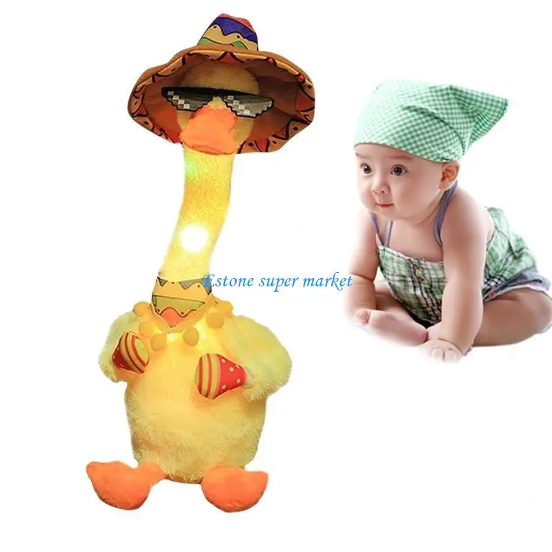 090B Pato eléctrico 30cm/12 pulgadas para decoración muñecas, regalo fiesta para niñas bailando T