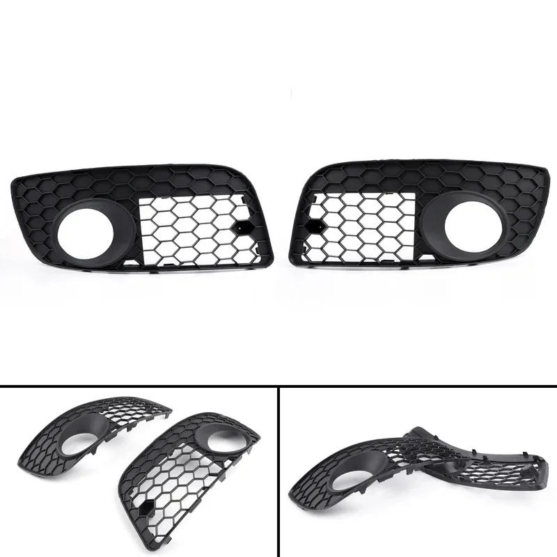 

Pair Front Bumper Fog Lamp Lights Grill Grille For VW MK5 GTI 2006-2009
