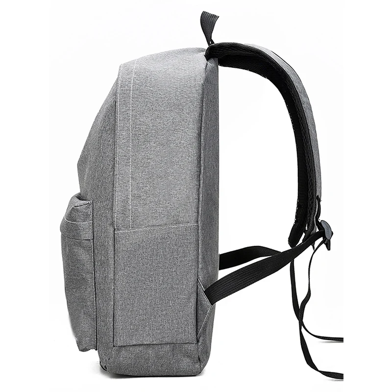 Men's backpack made of nylon, suitable for school, business trips and single or double shoulder carrying - solid color design