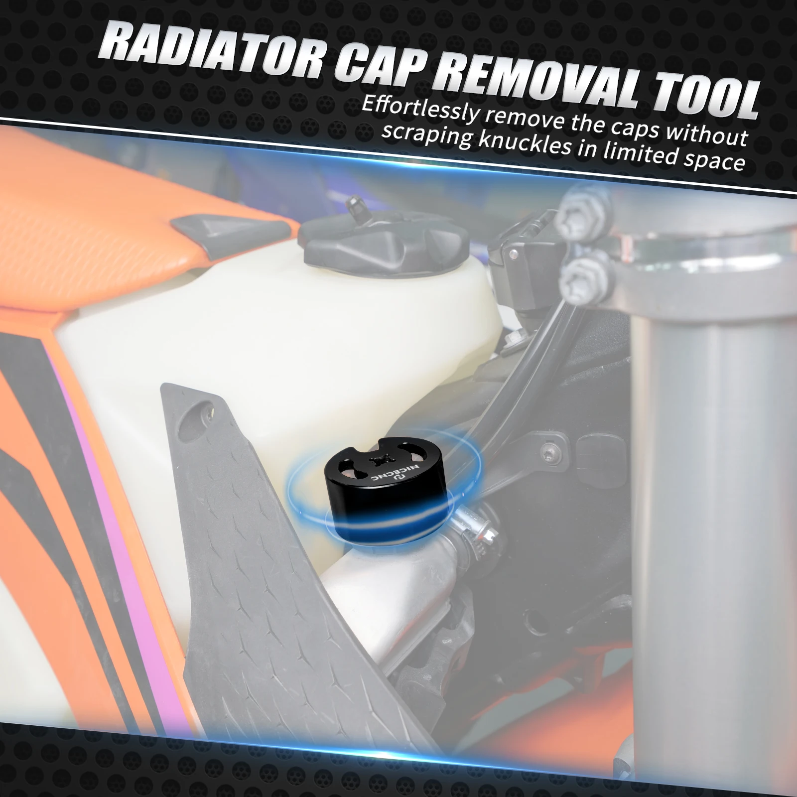 NICECNC Radiator Cap Removal Tool For Husqvarna TE300 TE250 FE350 FE450 FE501 FE250 2024-2025 TX300 TC125 FC250 FX450 2023-2025