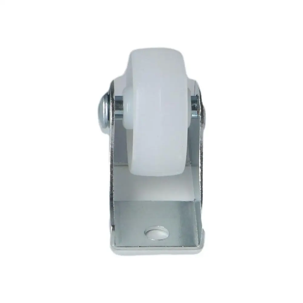 White Flat Car Mute Wear Resistant Hardware Accessories Non Swivel Rail Wheel Drawer Caster Fixed Caster Furniture Caster