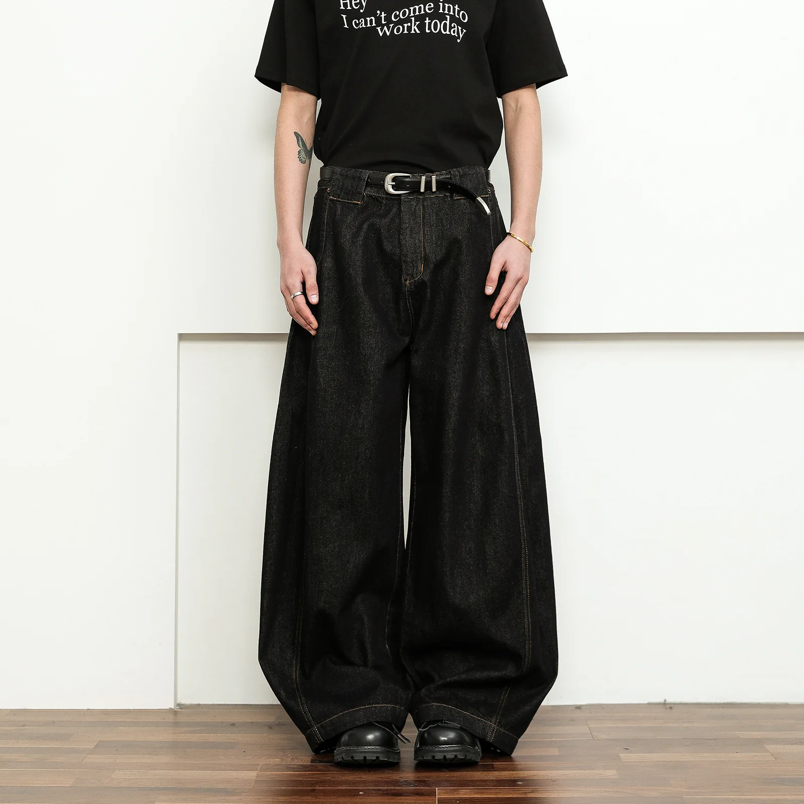 

Американские винтажные джинсы Danny Scimitar, мужские летние нишевые широкие брюки для мытья полов, повседневные мешковатые серповые брюки