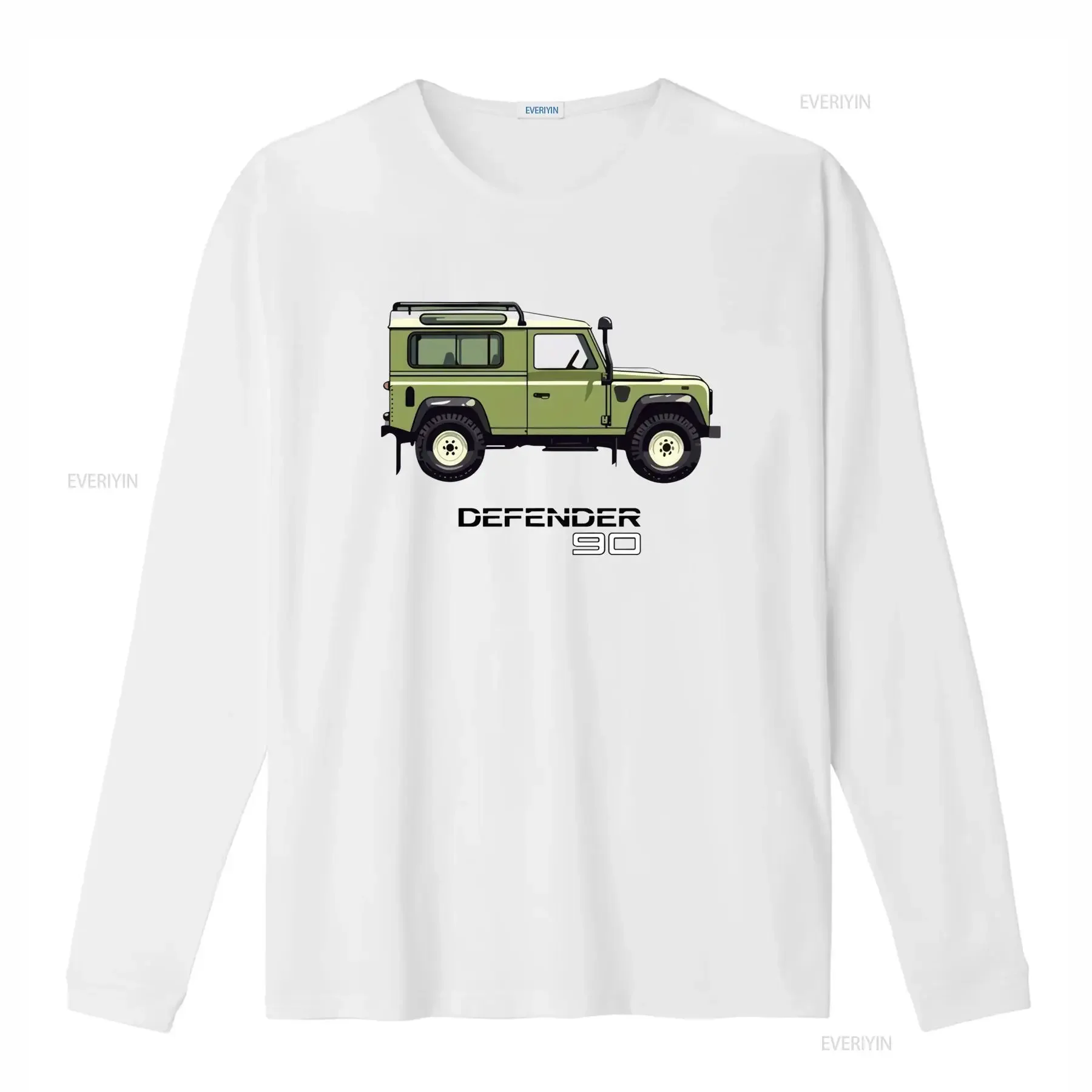 T shirt ispirata alla Lr Defender 90 Veicolo fuoristrada verde vintage vestibilità regolare girocollo tessuto vintage Washed
