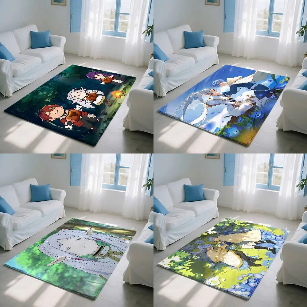 F-Frieren Beyond Journey's End Floor Mat Printed Flannel , Suitable For Bathrooms, Kitchens, Entrances, And Other Decorate Home