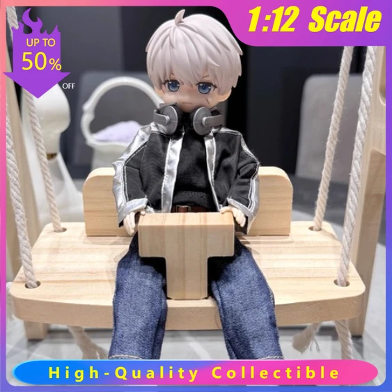 

1/12 Scale Male Reflective Coat Set | Trendy Pants for 6'' Action Figure Doll Decoration Accessory