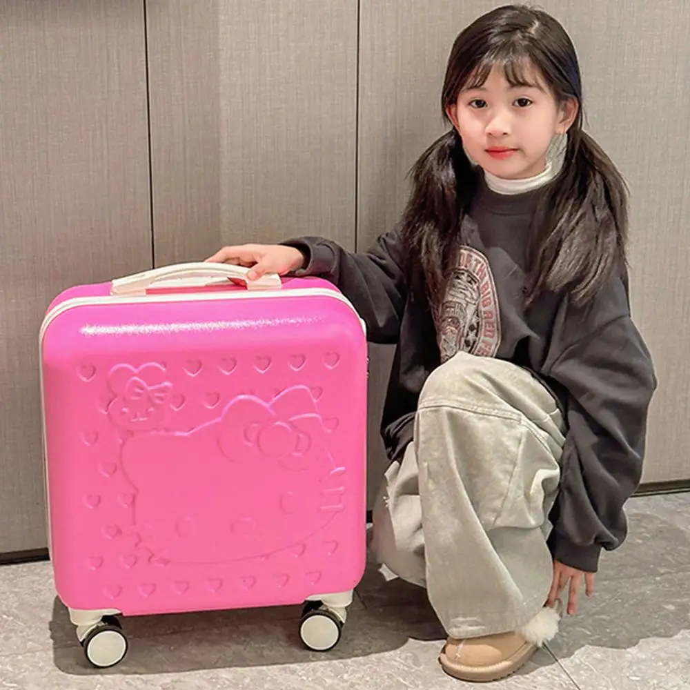 

Cute 20 Inches Hello Kitty Trolley Case Sanrios Anime Kuromi Portable Carry-On Suitcase Cartoon Travel Board The Plane Suitcase