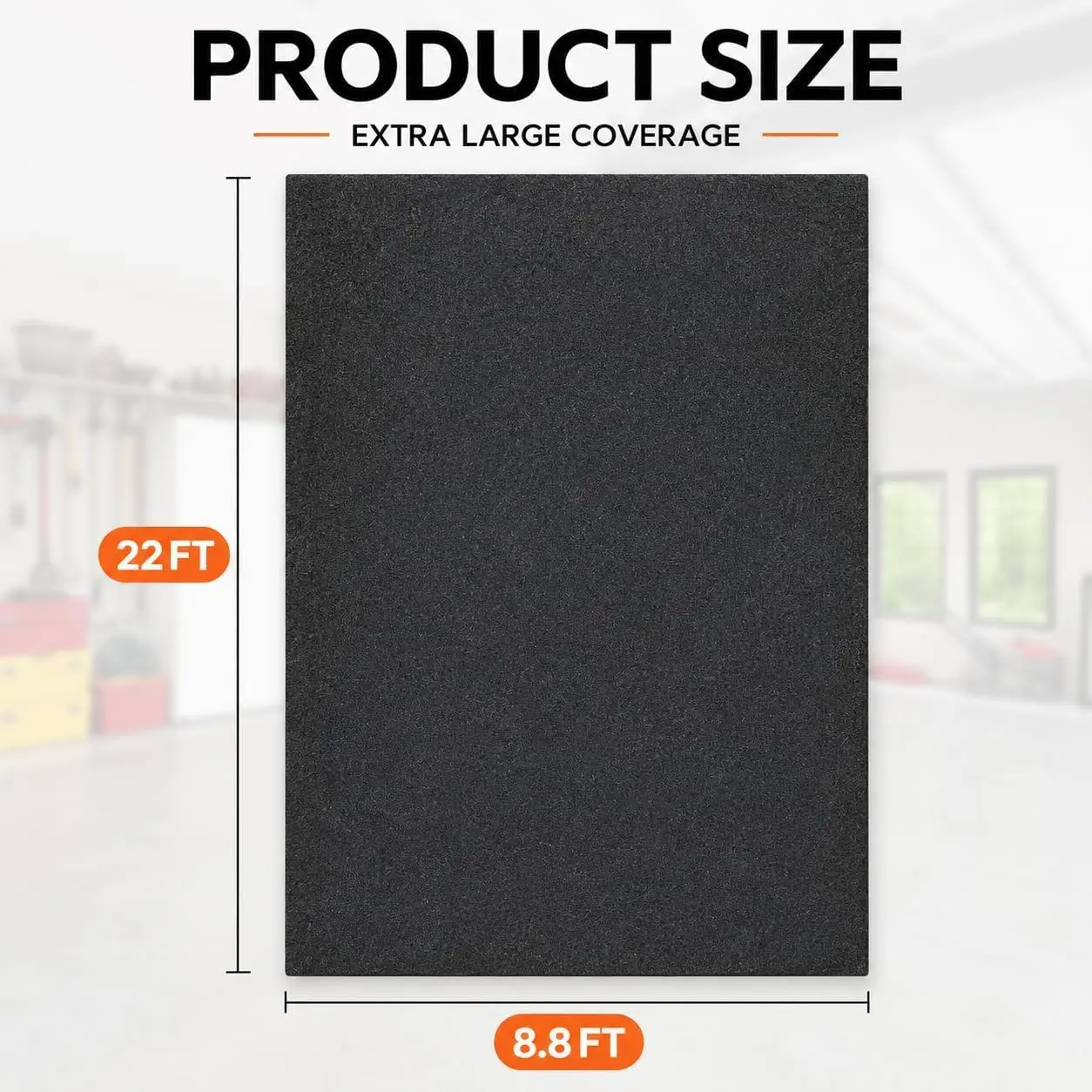 8.8 x 22 FT Garage Floor Mat, Waterproof Non Slip Parking Rug
