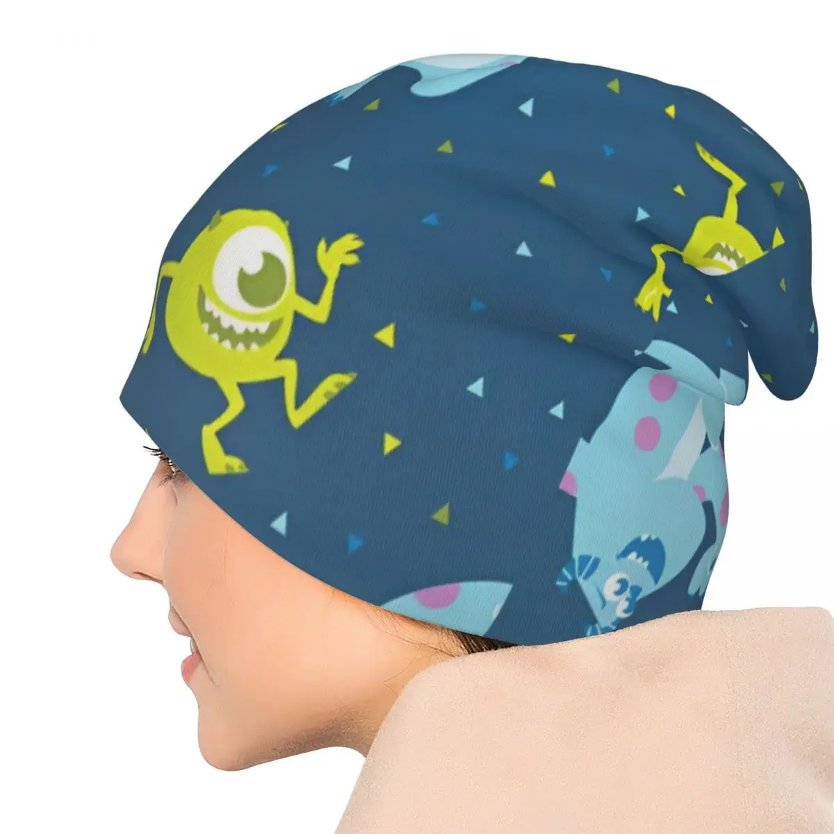 Monsters, Inc. Caps Cartoon comedy Goth Men Women Outdoor Skullies Beanies Hats Spring Warm Dual-use Bonnet Hats