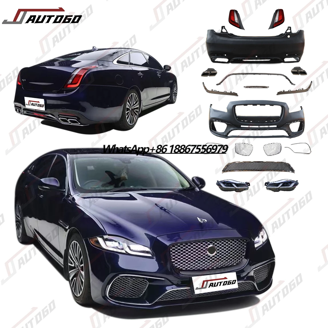 Auto Modification Conversion Facelift Refit Retrofit Old to New Body Kit for Jaguar XJ X351 2011-2019 Upgrade to S Sport AMG