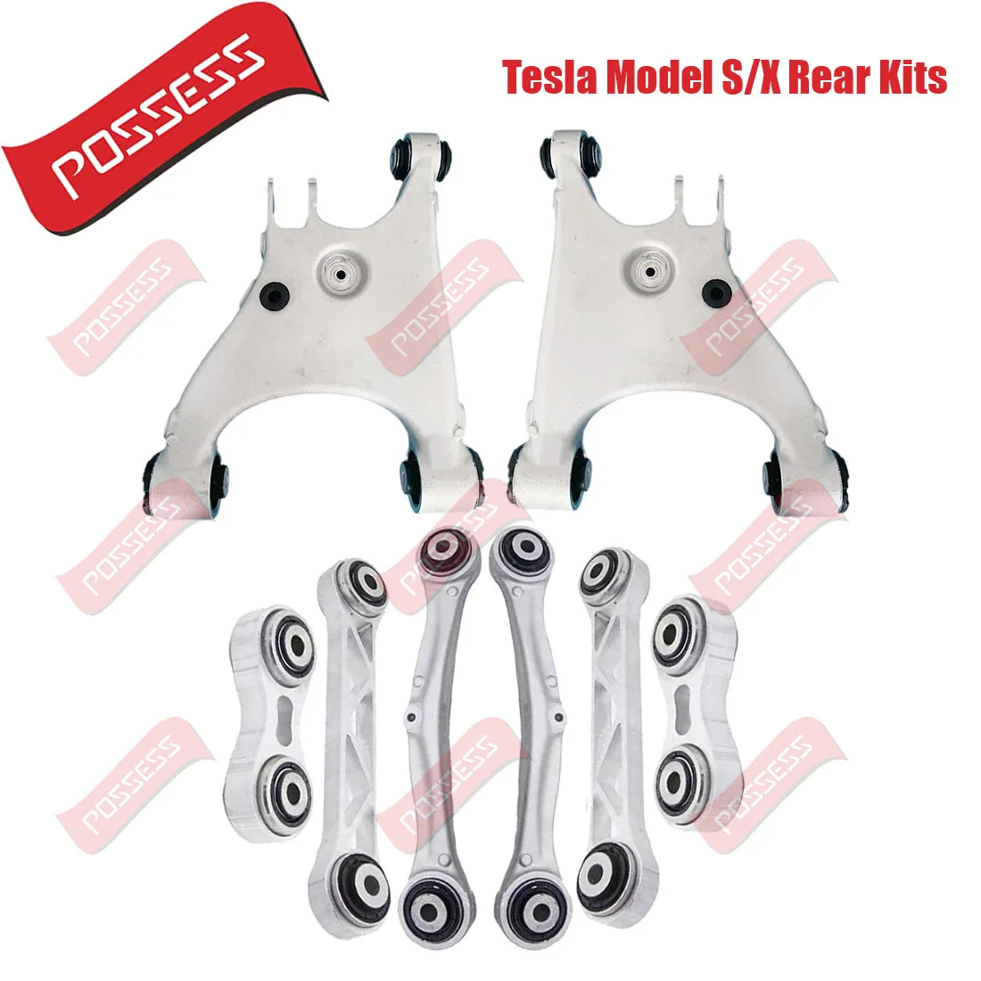 

8 Pieces Rear Suspension Control Arm Kits For Tesla Model S 5YJS 2012-/ Model X 5YJX 2015-/,6006774-00-B 6006840-00-B