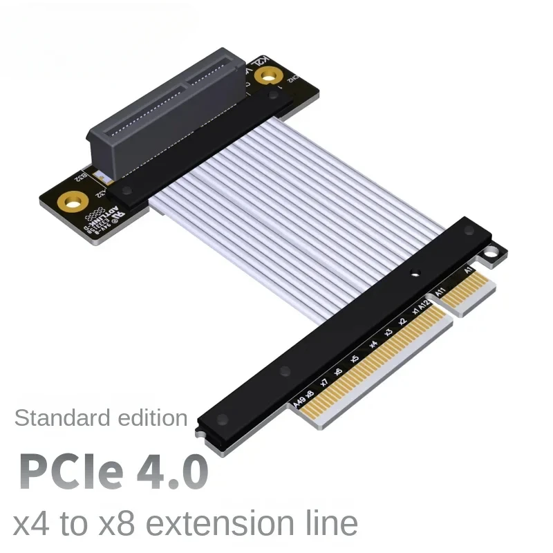 PCI-E4.0 x4 to x8 extension cable Supports network card hard disk USB card