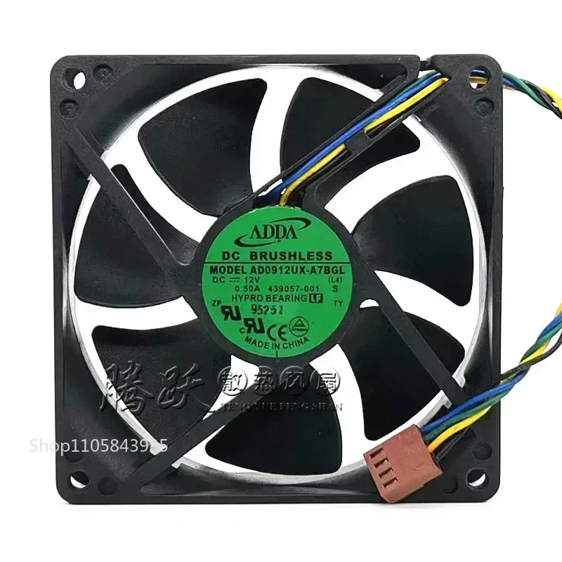 for ADDA 9025 9CM AD0912UX-A7BGL 12V 0.50A 4-wire PWM Speed Regulating Large Air Volume Fan