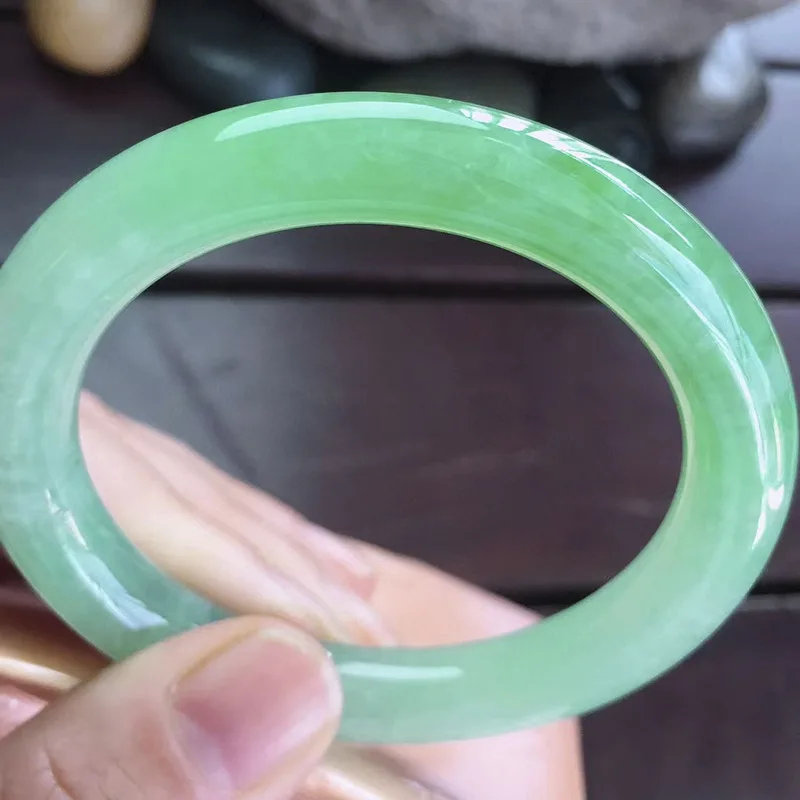 Factory Wholesale Myanmar Natural a Goods Full of Green round Jade Bracelet